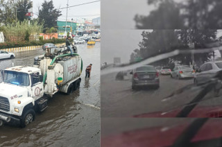 Afectaciones por lluvia en vialidades de Ixtapaluca