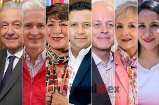 AMLO, Alfredo del Mazo, Delfina Gómez, Gerardo Monroy, Eric Sevilla, Marcela González, Michelle Núñez