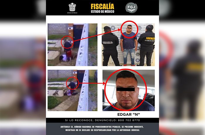 Elementos de la Fiscalía del Estado de México detuvieron en Almoloya del Río a Edgar “N”, subdirector de la policía de Xalatlaco.