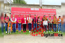 El presidente municipal de Calimaya, Omar Sánchez Velázquez, dio el banderazo de inicio a la obra de pavimentación de la Prolongación El Arenal, en la comunidad de Santa María Nativitas.