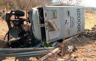 #Tlatlaya: Cuatro lesionados en volcadura de camioneta de valores