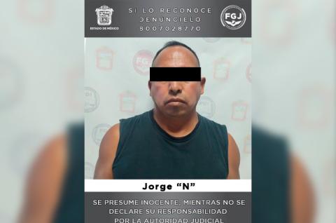 Se cumplimentó una orden de aprehensión en contra de Jorge “N”, quien se desempeña como policía municipal de Chimalhuacán.