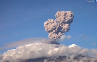 Ceniza en 5 municipios de Edomex por  intensa actividad del #Popocatépetl