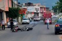 Tres personas resultaron lesionadas al chocar con sus motocicletas en el Libramiento Oriente.
