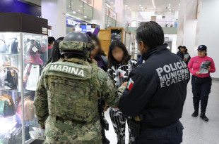 Elementos de la Policía Municipal de Ecatepec, Marina, Sedena y Guardia Nacional participaron en los recorridos preventivos que permitieron localizar con vida a dos adolescentes originarios de Jilotepec.