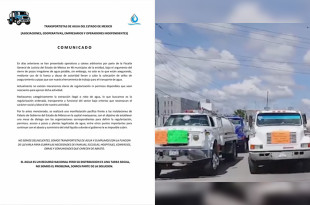 Transportistas de agua del Edoméx anuncian protestas este lunes