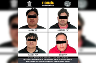 Jaciel “N”, Andrick “N”, Aarón “N” y Obed “N” fueron ingresados al Centro Penitenciario y de Reinserción Social de Lerma.