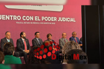 Delfina Gómez se reunió con magistradas y magistrados que terminan su periodo, así como con quienes el pasado 1 de junio resultaron electos.