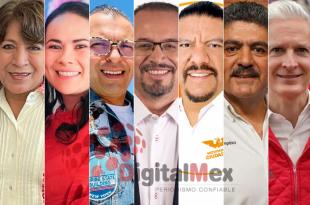 Delfina Gómez, Alejandra del Moral, Francisco Santos, Omar Ortega, Martín Zepeda, Manuel Espino, Alfredo del Mazo