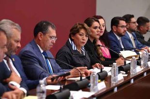 La Gobernadora Delfina Gómez destaca que en el primer trimestre de su administración han disminuido los delitos de alto impacto.