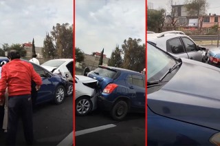 #Video: Aparatoso choque paraliza el Circuito Exterior Mexiquense