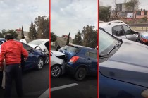 #Video: Aparatoso choque paraliza el Circuito Exterior Mexiquense