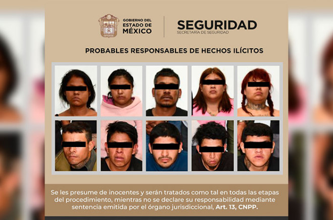 Según las indagatorias iniciales, los detenidos podrían pertenecer a un grupo delictivo originario de Michoacán.