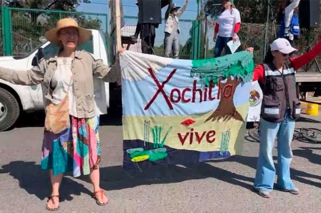 #Video: Con mega abrazo, habitantes exigen proteger Parque Ecológico Xochitla en #Tepotzotlán