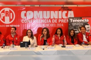  Ana Lilia Herrera, acompañada de legisladores, presentó las iniciativas.