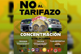 Cartel tarifazo Edoméx