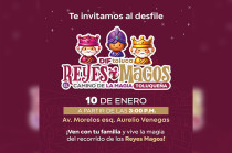 Estarán Melchor, Gaspar y Baltazar este sábado 10 de enero, a las 15:00 horas, en Av. Morelos esquina Aurelio Venegas.