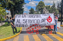 Protestan en Toluca contra aumento a tarifa del transporte público
