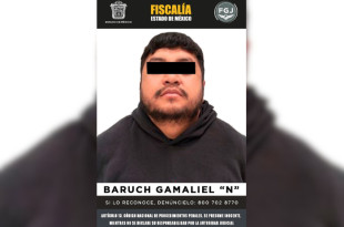 Baruch Gamaliel “N”, asegurado por la FGJEM