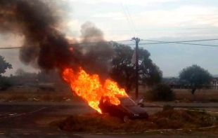 Justicia por propia mano en Lerma: queman vehículo y dan golpiza a delincuentes