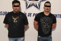 La detención se produjo cuando ambos intentaron extorsionar a empleados de una taquería ubicada en la avenida Morelos Sur.