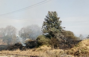 Bomberos controlan incendio que amenazaba casas, en Toluca