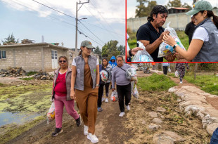 Alcaldesa Erika Olea recorre San Pedro Tlaltizapán para atender a familias afectadas por lluvias.