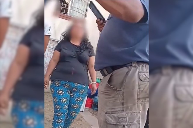 Discusión previa al trágico suceso en Chalco, captada en el video filtrado, donde Carlota &#039;N&#039; y sus hijos confrontan a los ocupantes de la vivienda.