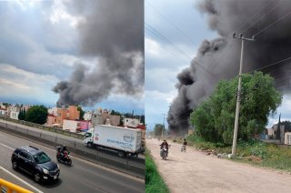 Video: Arden tubos de polietileno en Tultepec; humo alerta a vecinos