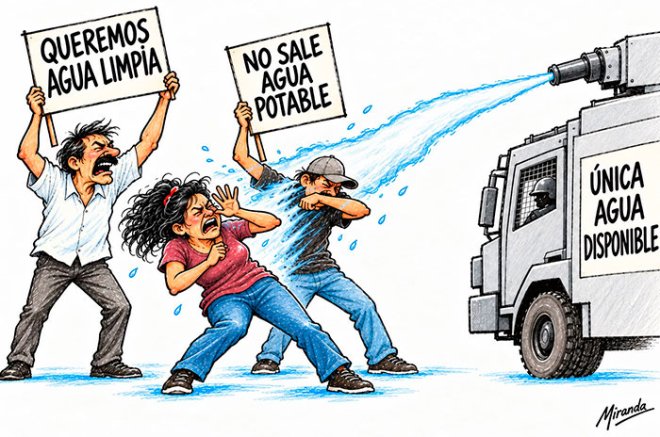 Represión a chorros