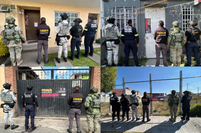 Inmuebles asegurados durante la Operación “Restitución” en Toluca y municipios del Edoméx