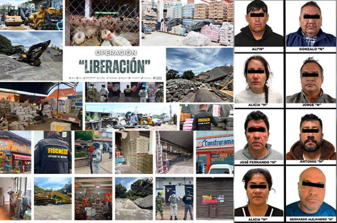 Coordinación nacional y estatal permite 63 cateos simultáneos, siete detenidos y el aseguramiento de bienes.