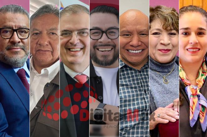 Horacio Duarte, Higinio Martínez, Marcelo Ebrard, Daniel Serrano, Raciel Pérez, Delfina Gómez, Amalia Pulido