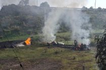 Bomberos y cuerpos de emergencia trabajaron durante varias horas para sofocar el incendio provocado por la explosión de una pipa.
