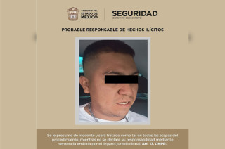 José “N”, de 28 años, fue asegurado durante un operativo coordinado entre la SSEM y policías municipales.