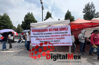 Los manifestantes exigen operativos de seguridad en los lugares donde laboran, como el Mercado Aviación, Misiones, Toscanas de San Blas Totoltepec y San Andrés Cuexcontitlán.