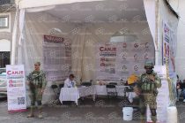 Módulo de Canje de Armas 2026 en la Plaza González Arratia.
