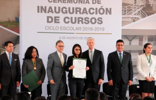 Inaugura gobernador Alfredo del Mazo el Ciclo Escolar 2018-2019 de la UAEM
