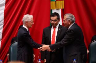 Durante la visita del Secretario de Gobernación, Adán Augusto López Hernández, al Estado de México