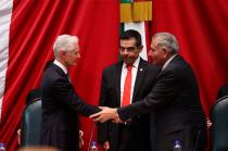 Durante la visita del Secretario de Gobernación, Adán Augusto López Hernández, al Estado de México