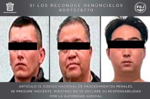 Los detenidos son Dongwon “N” de origen coreano, así como Carlos “N” y Julio César “N”, de nacionalidad mexicana