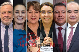 Alfonso Ramírez, Claudia Sheinbaum, Delfina Gómez, Azucena Cisneros, Felipe Arvizu, Maurilio Hernández