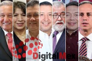 AMLO, Delfina Gómez, Guillermo Narváez, Pedro Zenteno, Alejandro Encinas, Mario Delgado, Hugo López Gatell