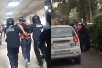 Movilización de policías municipales y personal universitario en la FES Acatlán.