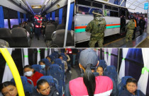 El despliegue táctico incluyó la revisión aleatoria de camionetas y autobuses provenientes de diversas colonias de la parte alta de la Sierra de Guadalupe.