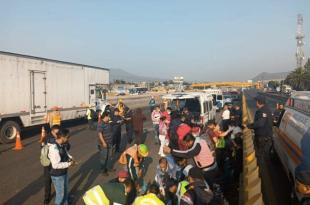 El accidente se registró a la altura del kilómetro 24, con dirección a la Ciudad de México.