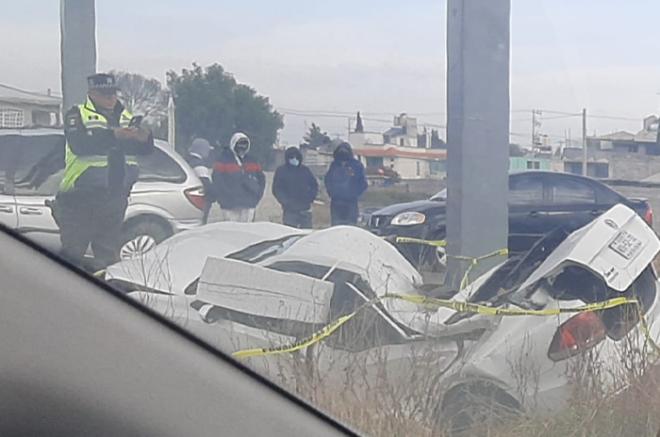 El aparatoso accidente tuvo lugar en el kilómetro 14+800 en dirección a la Ciudad de México.