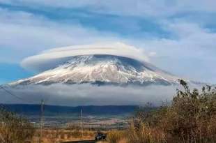 Hermosa postal del volcán Popocatépetl