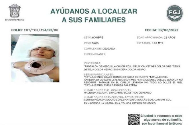 Para cualquier información la FGJEM, difundió el número telefónico (722) 283 20 12 de ODISEA