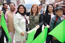 El gobierno municipal de Ocoyoacac inició la pavimentación de la calle Independencia.